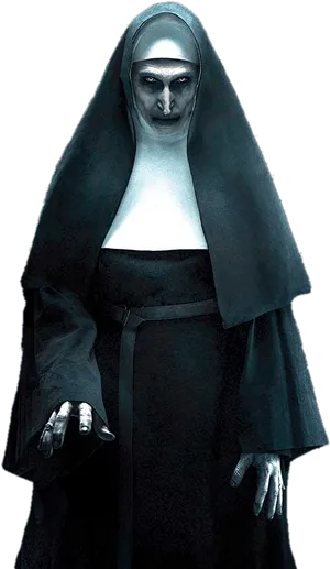 Creepy_ Nun_ Figure PNG Image