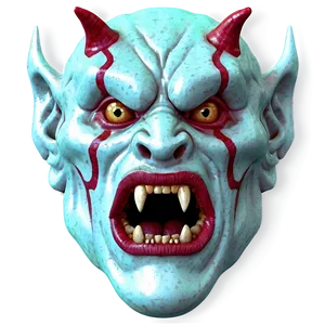 Creepy Oni Face Png 06122024 PNG Image