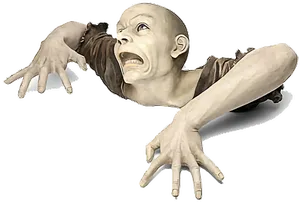 Creepy Reaching Figure PNG Image