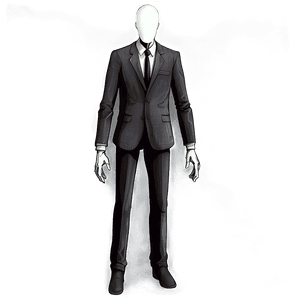 Creepy Slender Man Art PNG 05252024 PNG image with transparent background