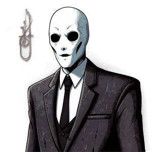 Creepy Slender Man Art PNG 05252024 PNG image with transparent background
