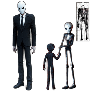 Creepy Slender Man Art PNG kfe PNG image with transparent background