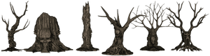 Trees, Forest, Creepy, Fantasy, Aesthetic, Kahl, Scary - Tree Creepy Png, Transparent Png PNG image with transparent background