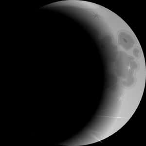 Crescent Moon Artistic Rendering PNG image with transparent background