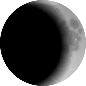 Crescent Moon Artistic Rendering PNG Image