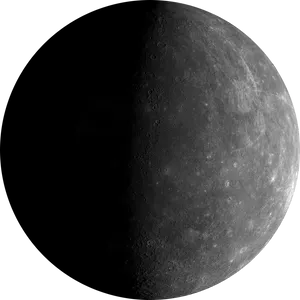 Crescent Moon Detailed Surface PNG Image