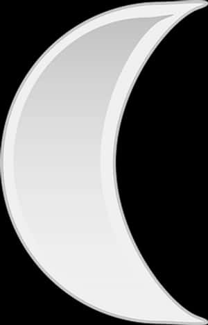 Crescent Moon Graphic PNG image with transparent background