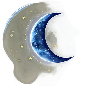 Crescent Moon Night Sky Png Qiu PNG Image