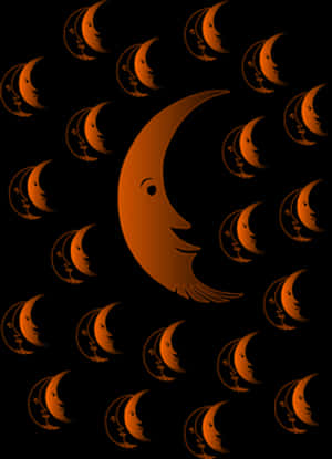 Crescent Moon Pattern PNG image with transparent background