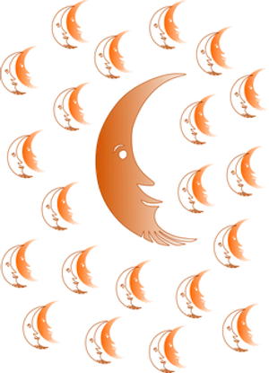 Crescent Moon Pattern PNG Image