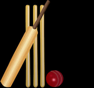 Cricket Equipment Illustration PNG image with transparent background
