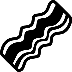 Png File Svg Bacon Clipart Black And White - Bacon Vector, Transparent Png PNG image with transparent background