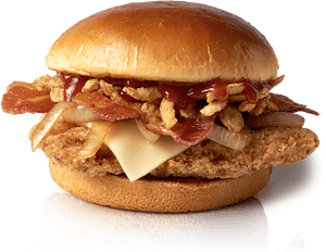 Crispy_ Chicken_ Bacon_ Cheeseburger PNG image with transparent background