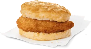 Crispy Chicken Biscuit Sandwich PNG Image