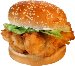 Crispy Chicken Sandwich Burger King PNG Image