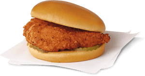 Crispy Chicken Sandwich PNG image with transparent background