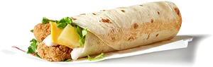 Crispy Chicken Wrap Food Item PNG Image