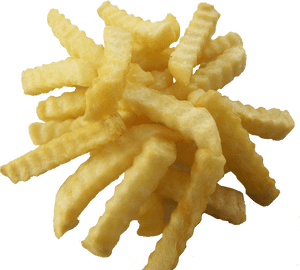 Crispy Crinkle Cut Fries PNG with transparent background