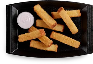 Crispy French Toast Stickswith Dip PNG Image