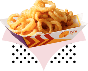 Crispy Onion Rings Fast Food Snack PNG with transparent background