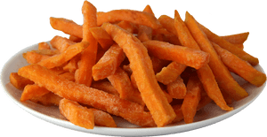 Crispy Sweet Potato Fries PNG image with transparent background