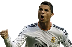 Cristiano Ronaldo Celebration Real Madrid PNG Image