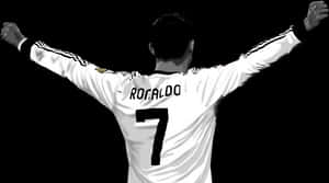 Cristiano Ronaldo Celebration Silhouette PNG image with transparent background