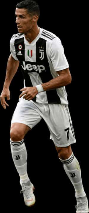 Cristiano Ronaldo Juventus Action Shot PNG image with transparent background
