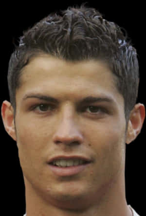 Cristiano Ronaldo Portrait PNG image with transparent background