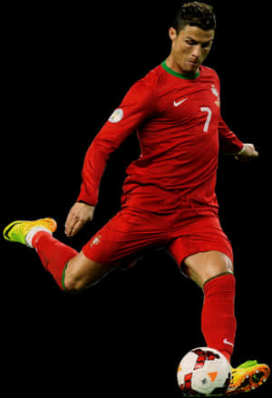 Cristiano Ronaldo Portugal Action Shot PNG image with transparent background