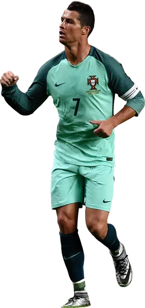 Cristiano Ronaldo Portugal Kit Celebration PNG Image