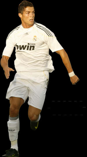 Cristiano Ronaldo Real Madrid Action PNG image with transparent background