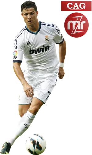 Cristiano Ronaldo Real Madrid Action PNG Image