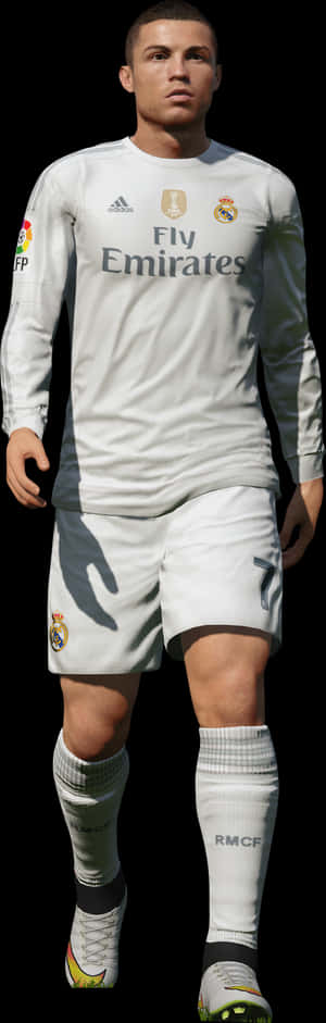 Cristiano Ronaldo Real Madrid Kit PNG image with transparent background