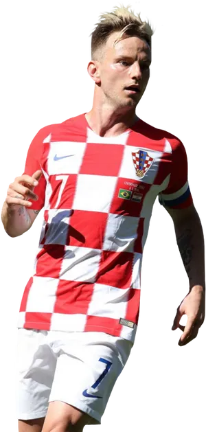 Croatian Footballerin Action PNG Image