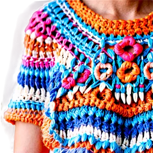 Crochet Poncho Detail Png 06272024 PNG Image