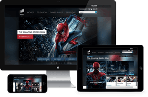 Cross Device Display Spiderman Movie PNG image with transparent background