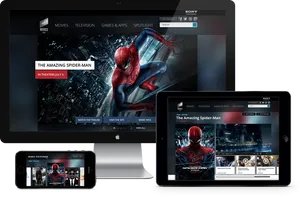 Cross Device Display Spiderman Movie PNG Image