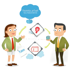 Cross-functional Team Brainstorming PNG pbp PNG with transparent background