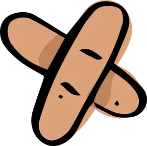 Crossed Adhesive Bandages PNG Image