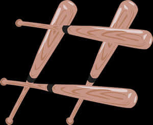 Crossed_ Baseball_ Bats_ Vector PNG image with transparent background