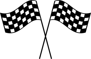 Crossed Checkered Flags Racing Finish Line PNG Image