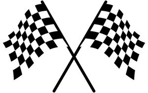 Crossed Checkered Flags Racing Finish Line PNG Image