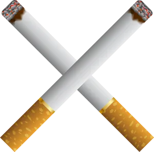 Crossed Cigarettes Graphic PNG Image