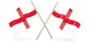 Crossed England Flags PNG Image