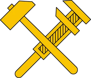 Crossed Hammers Icon PNG Image