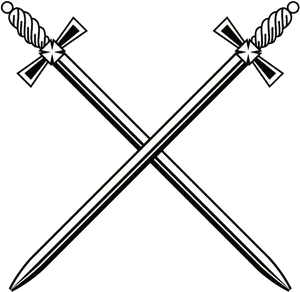 Crossed Medieval Swords Graphic PNG Image