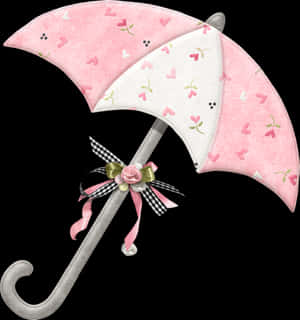 Bridal Shower Umbrella Clip Art Couples Wedding Dress - Pink Clipart Baby Shower Umbrella, HD Png Download PNG image with transparent background