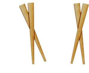 Chopstick Earrings By Vinca In Birch Wood - Wood, HD Png Download PNG