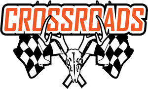 Crossroads Logowith Steer Skulland Checkered Flags PNG